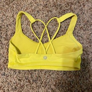 yellow lululemon sports bra